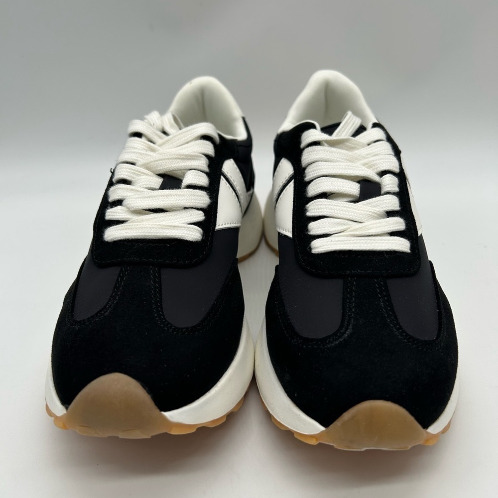 Steve Madden Kendrix Black White Lace-Up Sneakers Women’s Size 7 New With Box - Picture 4 of 11
